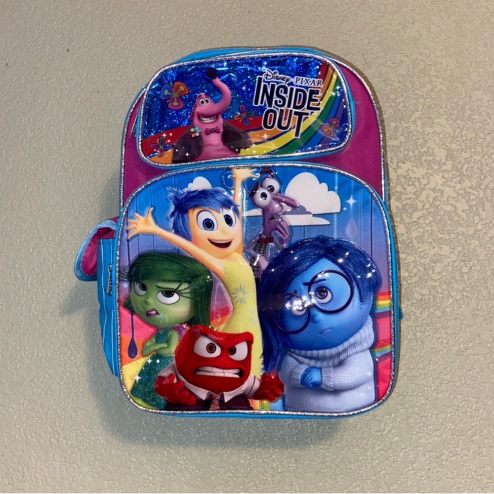 Disney -Inside Out- Reinforced Large School Backpack Official 16”H x 12”W